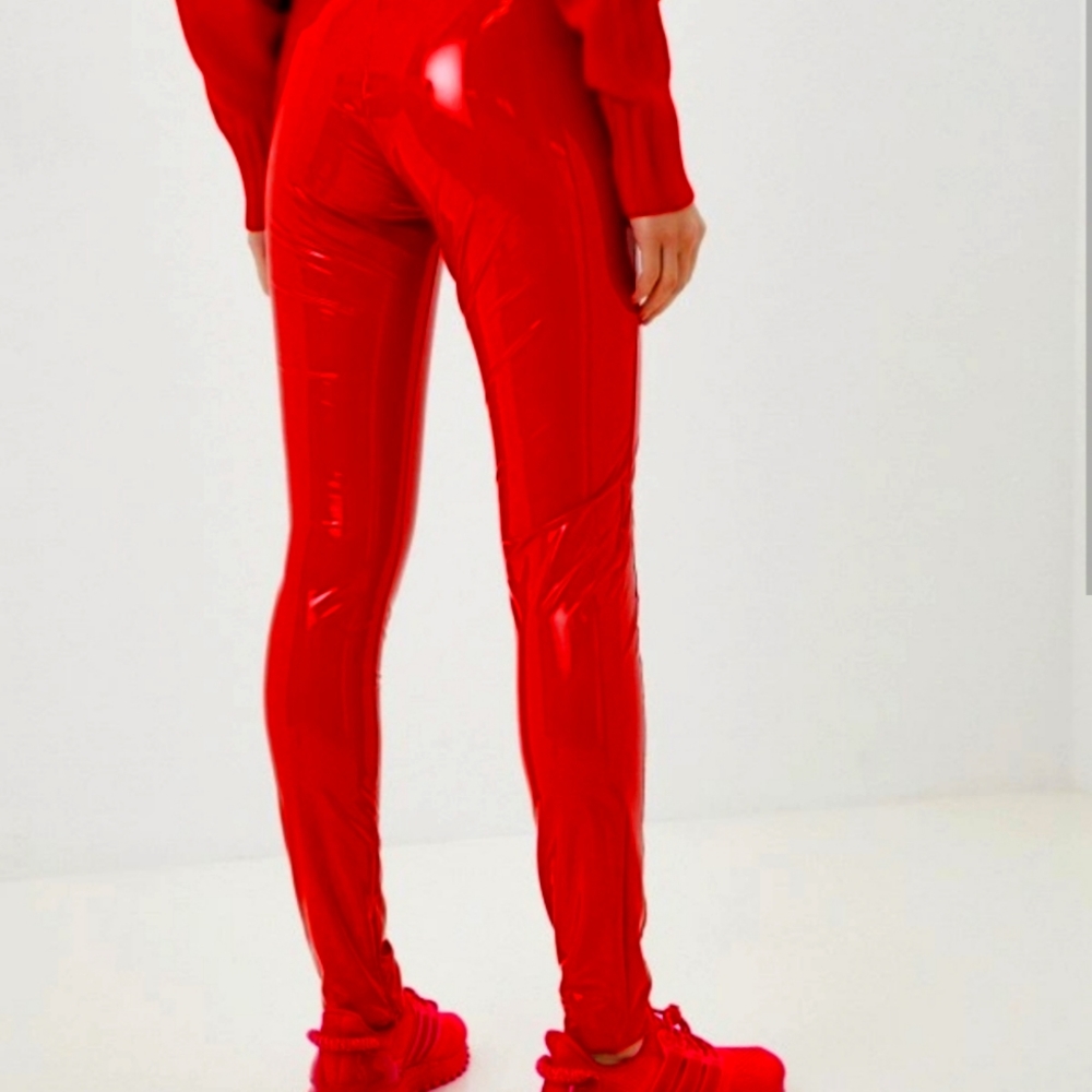 New w/tags Adidas Ivy Park Originals. adidas x IVY PARK Red FAUX LATEX Leggings